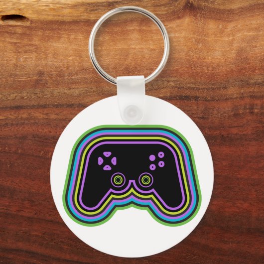 Techno Video Game Controller Sleutelhanger (Voorkant)