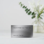 Techno Wave Brushed Metal Visitekaartje (Staand voorkant)