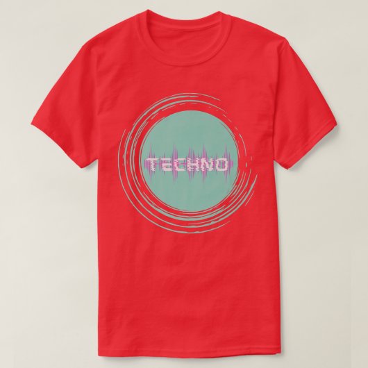 Techno Waves EDM Music Festival Rave Dubstep T-shirt (Design voorkant)