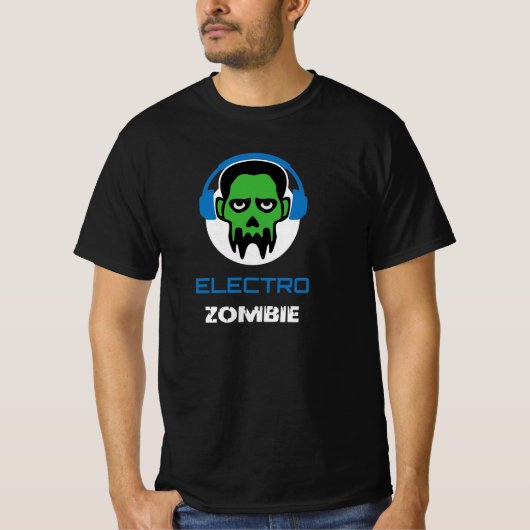 Techno Zombie DJ Rave Electro T-shirt (Voorkant)