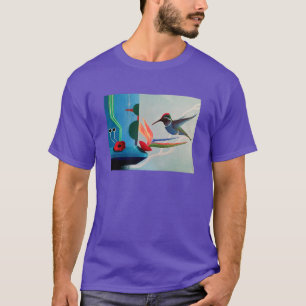 Technobird - Kolibrie en techno juxtapositie T-shirt