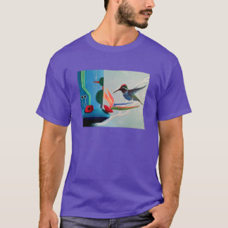 Technobird - Kolibrie en techno juxtapositie T-shirt