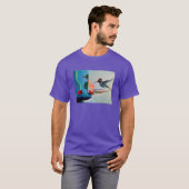 Technobird - Kolibrie en techno juxtapositie T-shirt (Voorkant volledig)