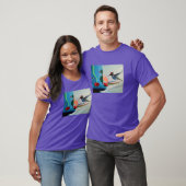 Technobird - Kolibrie en techno juxtapositie T-shirt (Unisex)