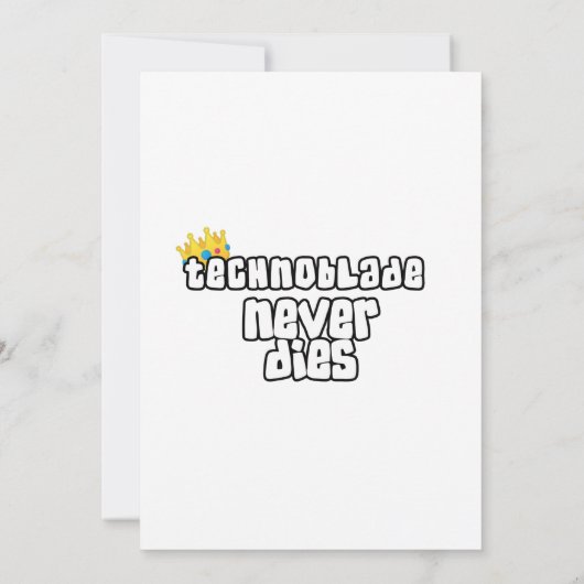 Technoblade vervalt nooit kaart (Achterkant)