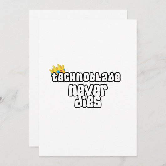 Technoblade vervalt nooit kaart (Voorkant / Achterkant)