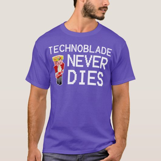 Technoblades Sterft Nooit Videospel Gamen Gamer bi T-shirt (Voorkant)