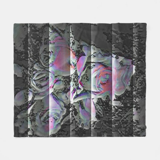 Technobloemstuk Fleece Deken (Voorkant (Horizontaal))