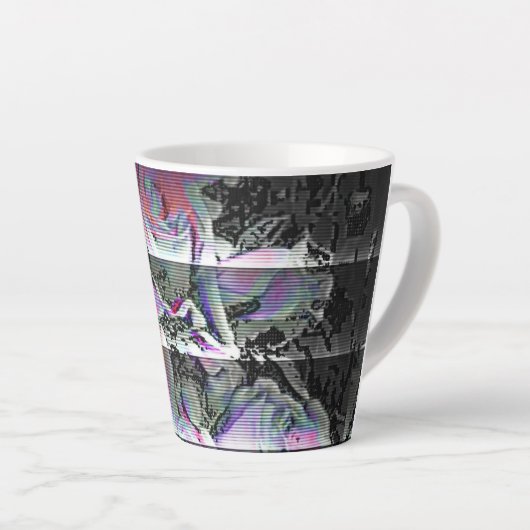 Technobloemstuk Latte mok (Rechterhoek)