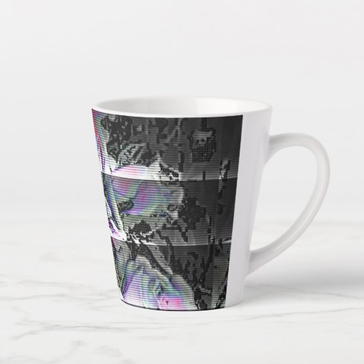 Technobloemstuk Latte mok (Rechts)