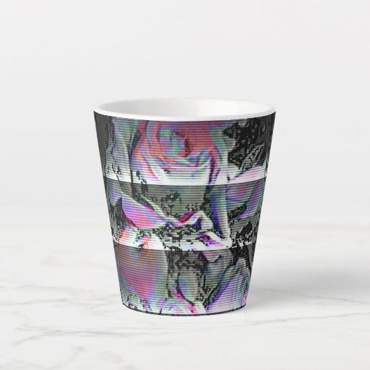 Technobloemstuk Latte mok (Voorkant)