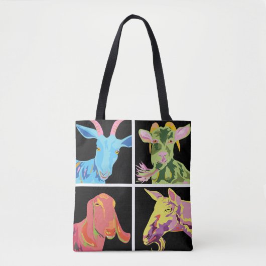 Technocolor droom geitentas tote bag (Voorkant)