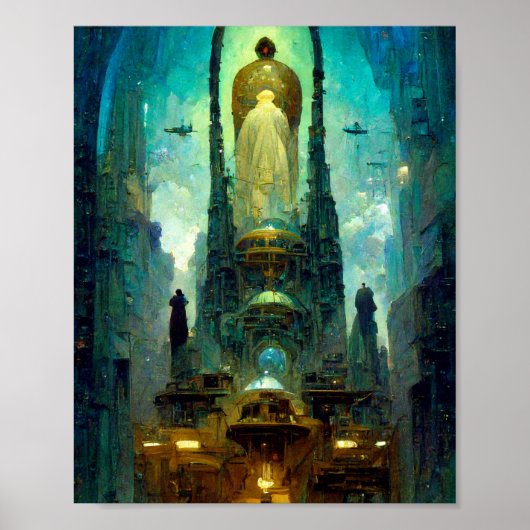 Technocrat Altar 3 Science Fiction Art Poster (Voorkant)