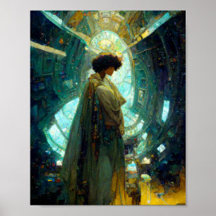Technocrat Altar Science Fiction Art Poster