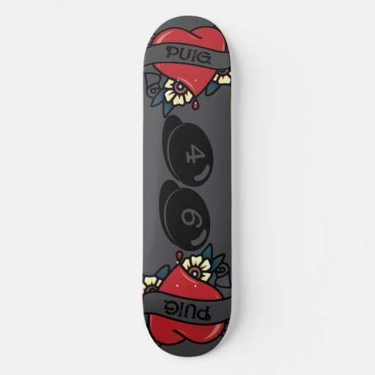 TechNoir "Miss You Pop" Limited Skateboard Deck (Voorkant)