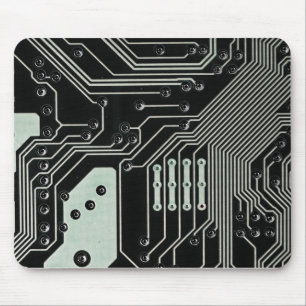 Technologie Black Circuit Board Muismat