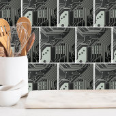 Technologie Black Circuit Board Tegeltje