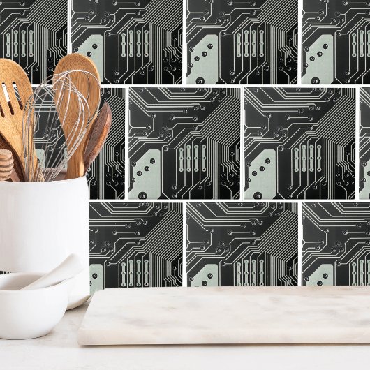 Technologie Black Circuit Board Tegeltje