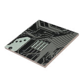 Technologie Black Circuit Board Tegeltje (Zijkant)