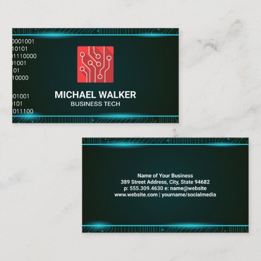 Technologie | Circuits Visitekaartje (Voorkant / Achterkant)