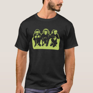 Technologie complottheorie, drie-Wise-apen P T-shirt