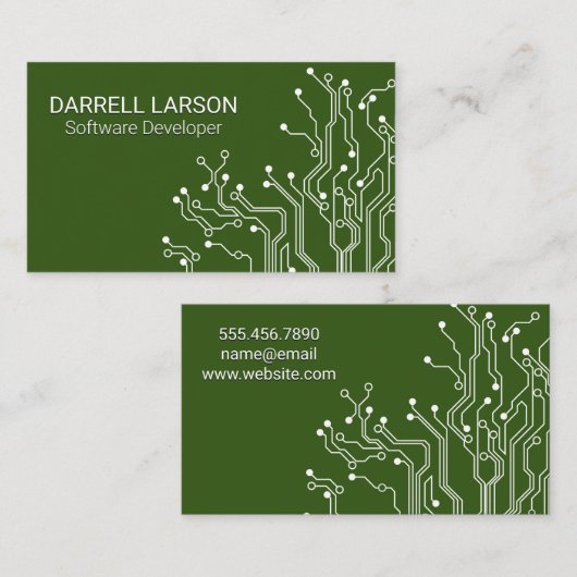 Technologie Computerhardware Visitekaartje (Voorkant / Achterkant)