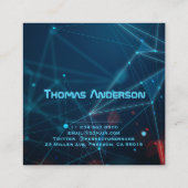 Technologie Digitaal opstarten Modern Creatief Vierkante Visitekaartje (Achterkant)