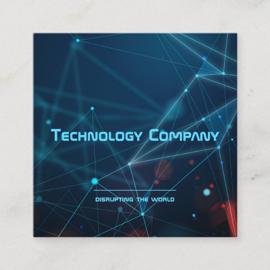 Technologie Digitaal opstarten Modern Creatief Vierkante Visitekaartje (Voorkant)