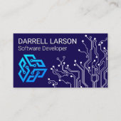 Technologie en computerhardware | Moderne Logo Visitekaartje (Voorkant)