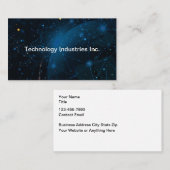 Technologie en wereldwijde zakelijke dienstverleni visitekaartje (Voorkant / Achterkant)