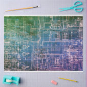 Technologie-engineer blauwdruk ontkoppeling tissuepapier (Craft)