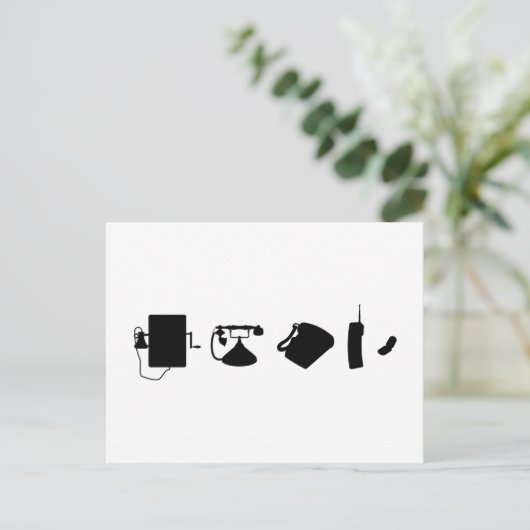 Technologie Evolutionstheorie des Telefon  Briefkaart (Staand voorkant)