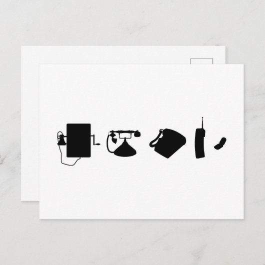 Technologie Evolutionstheorie des Telefon Briefkaart (Voorkant / Achterkant)