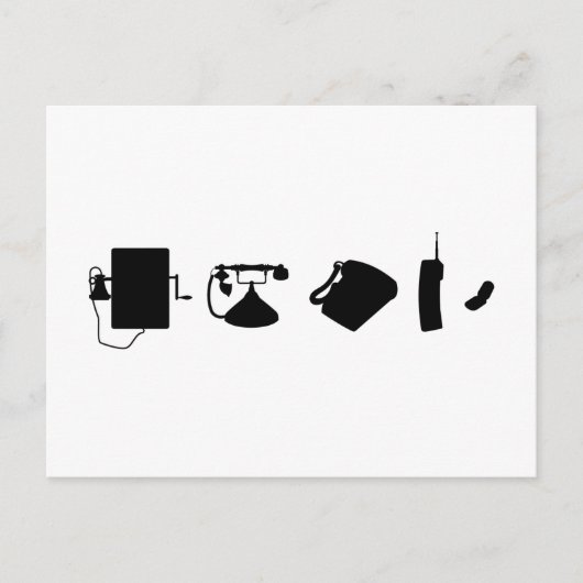 Technologie Evolutionstheorie des Telefon  Briefkaart (Voorkant)