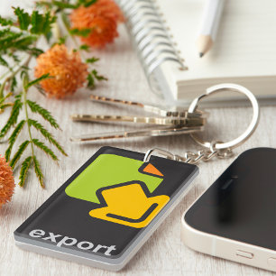 Technologie-exportpictogram Digitale gegevensbesta Sleutelhanger