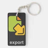 Technologie-exportpictogram Digitale gegevensbesta Sleutelhanger (achterkant)