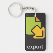 Technologie-exportpictogram Digitale gegevensbesta Sleutelhanger (Voorkant)