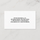 Technologie geeft vorm aan Logo-ontwerp | Donkere Visitekaartje (Achterkant)