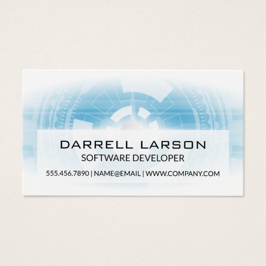 Technologie Geometrische Achtergrond Visitekaartje (Voorkant)