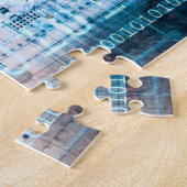 Technologie-innovatie met elektronisch oog legpuzzel (Zijkant)