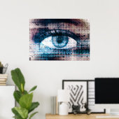Technologie-innovatie met elektronisch oog poster (Thuiskantoor)