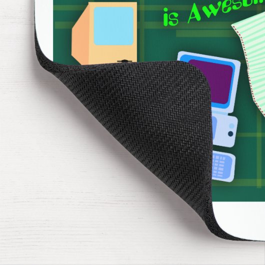 Technologie is Geweldige Leuke Retro Items Kunst Muismat (Hoek)