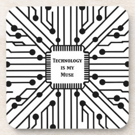 Technologie is mijn muze bier onderzetter