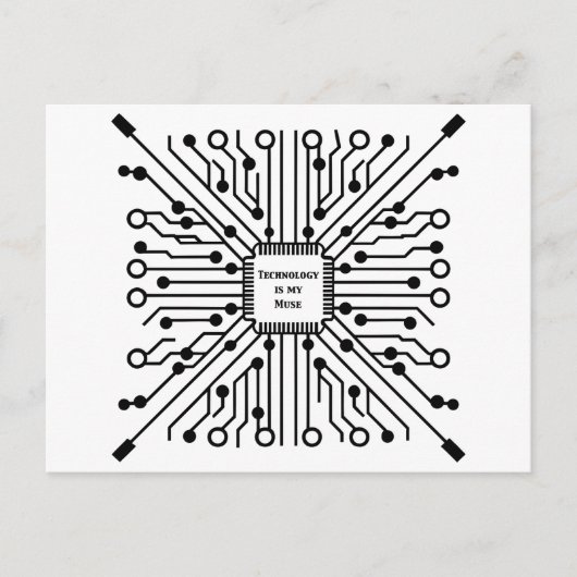 Technologie is mijn muze briefkaart (Voorkant)