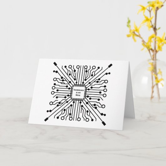 Technologie is mijn muze kaart (Gele Bloem)