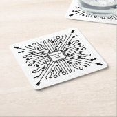 Technologie is mijn muze kartonnen onderzetters (Schuin)