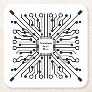Technologie is mijn muze kartonnen onderzetters