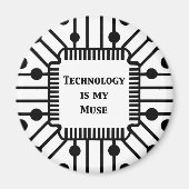 Technologie is mijn muze magneet (Voorkant)