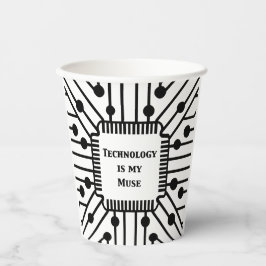 Technologie is mijn muze papieren bekers