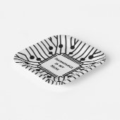 Technologie is mijn muze papieren bordje (Gebogen)